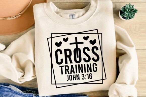 Cross Training SVG Graphics for Faith T-Shirt Designs