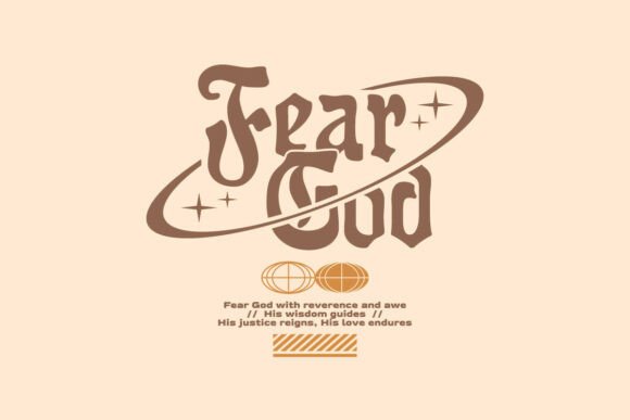 Fear God Typography Graphics for T-Shirt Designs