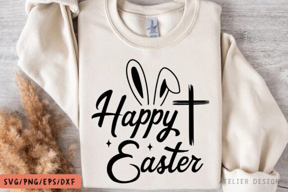 Happy Easter Christian SVG: Graphics & T-Shirt Designs