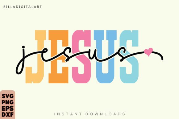 Jesus SVG Graphics for Faith T-Shirt Designs