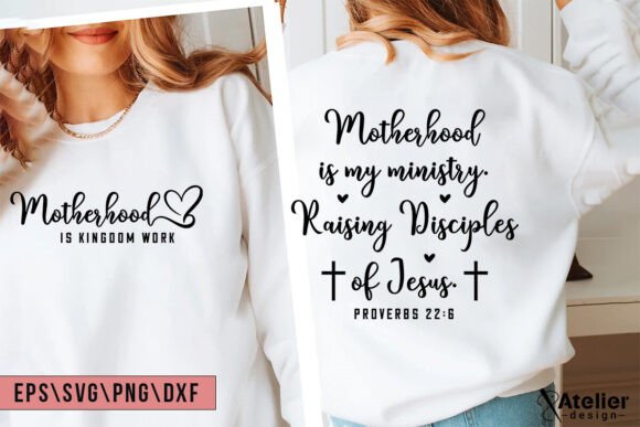 Motherhood is My Ministry SVG: Christian Graphics & T-Shirt Designs