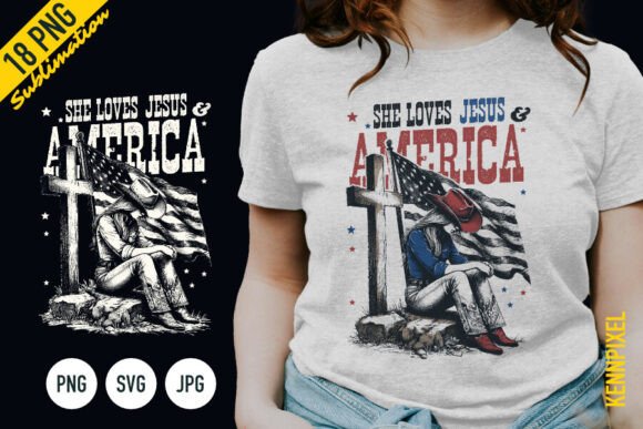 She Loves Jesus and America Shirt SVG PN Graphics Review