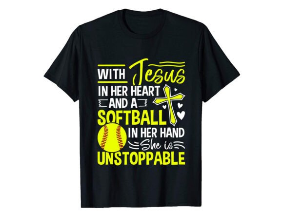 With Jesus in Her Heart Graphics for T-Shirt Designs